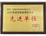 2022年度安徽省塑料行业先进单位